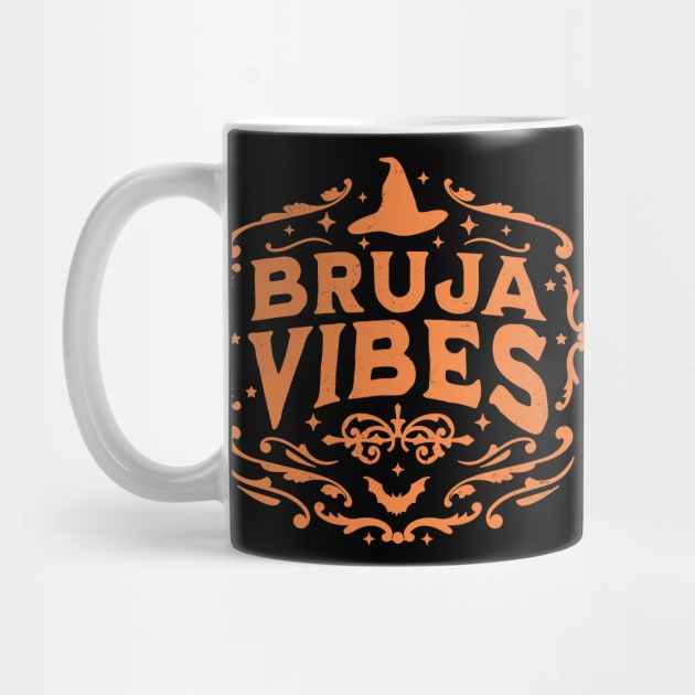 Bruja Vibes Mexican Witch Halloween Witchy Retro Vintage by OrangeMonkeyArt